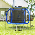 Soozier - Trampoline 10 pi avec filet de sécurité et échelle-Pieds en acier à base circulaire pour une stabilité accrue