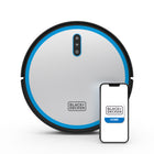 Black+Decker - Aspirateur robot RoboSeries-Navigation GYRO - En utilisant des capteurs gyroscopiques, le robot cartographie son environnement, navigue autour des meubles et suit un chem de nettoyage sophistiqué