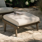 Modway - Saratoga Terrasse extérieure Teck Ottoman, Caillou-Base à lattes pour le soutien