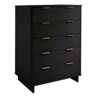 Manhattan Comfort - Granville commode moderne et double commode - noir - ensemble de 2-Base de balai moderne ouverte avec pieds latéraux, ajoutant un design de mode sans couture et de la durabilité