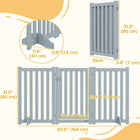 PawHut - Barrière pour chien 3 panneaux pliable avec pieds pour taille moyenne et inférieure - gris-Panneaux flexibles pouvant être disposés de différentes manières 