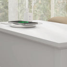 HOMCOM - Table d’appoint avec station de charge et ports USB - blanc-Couleur : Blanc 