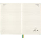 Moleskine - 2026 Peanuts Charlie et Snoopy édition limitée 12 mois couverture rigide agenda journalier - 5 po x 8.25 po - vert émeraude-Angles Arrondis, Fermeture À Élastique Et 2 Rubans Marque-Pages Assortis