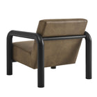 Modway - Sereno Cuir végane Chaise d’accent - Noir champignon-Arrivée entièrement assemblée