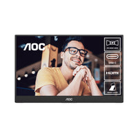 AOC - Moniteur portable 16T20 15,6" - Noir-Cet écran propose une résolution Full HD 1920 x 1080 améliorée