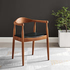 Modway - Presidential Restauration Fauteuil - Noir-Fait de bois de frêne massif