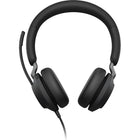Jabra - Casque stéréo filaire supra-auriculaire Evolve2 40 SE USB-C/A - Teams-Isolation instantanée du bruit pour une meilleure mise au point dans des environnements bruyants