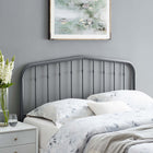 Modway - Lennon Métal Tête de lit Queen, Gris-Construction en fer revêtu de poudre