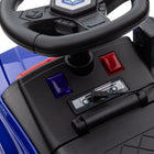 Aosom - Voiture à glisser pour enfants avec rangement secret sous le siège - bleu-Grand volant facile à manœuvrer 