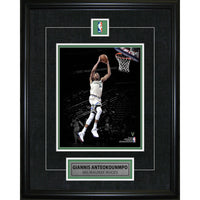 Giannis Antetokounmpo Pin & Plate Bucks - Impression encadree - 16" x 20"-Qualité supérieure - 8x10 framed