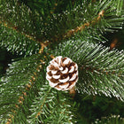 HOMCOM - Arbre de Pin Enneigé Artificiel 7 Pieds Décoration Noël avec Pommes de Pin-La base est détachable et pliable pour un rangement facile 