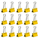 JAM Paper - Pinces à reliure colourées - taille moyenne - 32 mm (1 1/4 po) - jaunes - paquet de 15-La forte adhérence des pinces à reliure maintient les piles de papier en vrac solidement fixées ensemble, sans risque de glissement ou de chute.