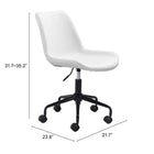 Zuo - Byron Chaise de bureau - Blanc-8