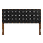 Modway - Sparta Tissage Cuir végane Tête de lit Queen, Noir noyer-Design debout