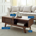 Modway - Render Table basse - Noyer-Construction durable en panneaux de particules