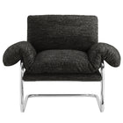Modway - Ansel Tissu Boucle Chaise d’accent - Charbon de bois-Assemblée requise