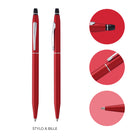 Cross - Stylo à bille Click Crimson avec garnitures chromées - Noir-Mécanisme de clic facile à utiliser, le premier du genre par Cross