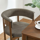 Modway - Clea Revêtement courbé Chaises de salle à manger Ensemble de 2 - Taupe-Siège rond