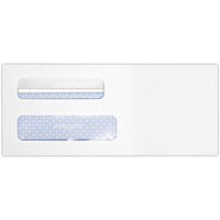 JAM Paper - Enveloppes Double Fenêtre #8 5/8 avec Redi-Seal, Blanc Tissé, 3 5/8 x 8 5/8, Paquet de 250-Taille : enveloppe à fenêtre double n° 8 5/8 3 5/8 po x 8 5/8 po / 3,625 po x 8,625 po / 92 mm x 219 mm