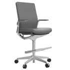 Nightingale - NLC Chaise de tabouret de conférence assis/debout à dossier moyen - Gris-Mécanisme d'inclinaison synchronisé Newton Wafer : mécanisme à profil fin en attente de brevet qui offre une durabilité et une stabilité sans faille, avec un équilibre continu et uniforme dans toutes les positions. Réglage intégré de la glissière du siège, verrouillage de l'inclinaison à plusieurs positions, réglage pneumatique de la hauteur du siège, contrôle de la tension latérale