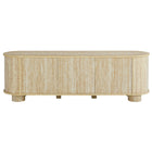Modway - Overture Ovale 63 po Faux travertin Meuble TV, Travertin-Étagères ajustables