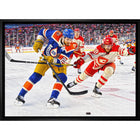 Leon Draisaitl 20x29 sur toile Oilers 2023 Heritage Classic-H - Toile encadree - 31" x 22"-Impression sur toile de qualité supérieure avec bordures enveloppées