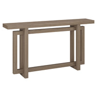 Hudson&Canal - Console Breslow 55" L - Chêne gris vieilli-Un design transitionnel moderne pour votre entrée, votre salon, votre bureau et plus encore