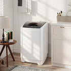 HOMCOM - Machine à laver portable entièrement automatique 1,3 pi³ - blanc-Son moteur puissant mais silencieux garantit un lavage en profondeur sans vous déranger 