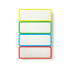 Cosco - Panneaux magnétiques à effacer à sec - 3,2 po x 1,2 po - Blanc / Bordure assortie - Paquet de 24-Ces panneaux magnétiques effaçables à sec offrent une surface réutilisable pour écrire et mettre à jour des étiquettes, notes ou messages