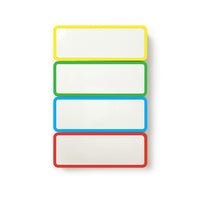 Cosco - Panneaux magnétiques à effacer à sec - 3,2 po x 1,2 po - Blanc / Bordure assortie - Paquet de 24-Ces panneaux magnétiques effaçables à sec offrent une surface réutilisable pour écrire et mettre à jour des étiquettes, notes ou messages