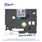 Brother - TZe221 Ruban laminé authentique pour étiqueteuses P-touch - 9 mm de largeur x 8 m de longueur - blanc avec texte noir-L’endos fendu facile à peler permet l’application rapide de l’étiquette