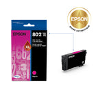 Epson - T802 Cartouche d'encre - Grande capacité - Magenta-Manipulation sans souci - impressions résistantes au maculage, à la décolouration et à l’eau