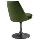 Modway - Lippa Salle à manger pivotante Performance Velvet Fauteuil d’appoint - Vert mousse noire-Assemblée requise