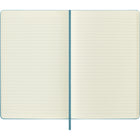 Moleskine - Carnet classique, grand format, ligné, bleu corail, couverture rigide (5 x 8,25)-Ruban marque-page assorti 