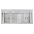 KUCHT KRH4815-W 48 po Hotte murale professionnelle - 1200 CFM - Acier inoxydable/Blanc-Écran LCD à capteur tactile permettant de choisir la vitesse appropriée.