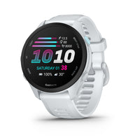 Garmin - Forerunner 70 - Pierre blanche-Cette montre intelligente de course avec GPS facile à utiliser possède toutes les fonctions essentielles dont vous avez besoin pour passer au niveau supérieur, y compris le GPS, l’allure, la distance et la fréquence cardiaque au poignet