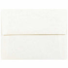 JAM Paper Enveloppes d'invitation parchemin A2 - 4,375 x 5,75 po - Blanc recyclé - Paquet de 50 (12664I)-Couleur : blanc, Les enveloppes présentent une finition parchemin marbré pour une touche élégante