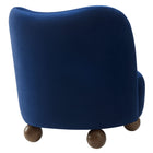 Modway - Monroe Performance Velvet Chaise d’accent - Noyer bleu minuit-Épingles de pied non marquées