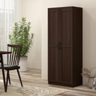 HOMCOM - Armoire de garde-manger 63 po avec étagères ajustables - brun foncé vieilli-Placez-le dans votre cuisine, salon ou salle à manger pour un espace de rangement supplémentaire 
