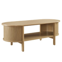 Modway - Cadence Table basse - Chêne-Table basse ovale
