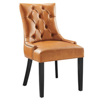 Modway - Regent Touffe Cuir végane Chaise à manger - Tan-Chaise de salle à manger à touffes