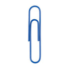 JAM Paper - Trombones géants colourés - grands trombones de 5 cm - bleu foncé - paquet de 75-Quantité : 75 par boîte | Emballé dans une boîte transparente réutilisable pour garder votre bureau ou votre tiroir de bureau organisé
