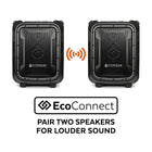 ECOXGEAR – Système de son et haut-parleur 100 W Bluetooth EcoBoulder, portatif, étanche, flottant et rugueux, gris -Système de haut-parleurs 3 voies avec haut-parleur principal à large bande de 8 po + haut-parleur d'aigus de 3 po +  caisson de graves orienté vers l'arrière de 8 po