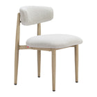 Zuo - Bege Chaise de salle à manger - Blanc-Aucun assemblage requis