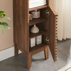 Modway - Render Tall Narrow Armoire de rangement de salle de bain in Noyer-Étagères ajustables