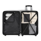 Bondstreet - Ensemble de 3 valise rigide ABS - Blanc-Système d'expansion à fermeture éclair pour 20 % d'espace de rangement en plus* (24 pouces et 28 pouces)