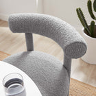 Modway - Toulouse Tissu Boucle Chaise à manger - Gris clair-Livré entièrement assemblé