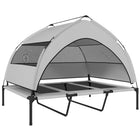 PawHut - Lit pour chien surélevé, lit pour animal de compagnie portable avec auvent - sac-Le auvent à trois côtés offre une protection solaire complète aux chiens 
