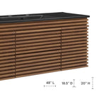 Modway - Render Fixation murale de 48" Vanette de salle de bain - Noir noyer-Conception murale