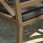 Modway - Northlake Terrasse extérieure Teck Fauteuil à manger, Gris silex-Cadre à dos croisé